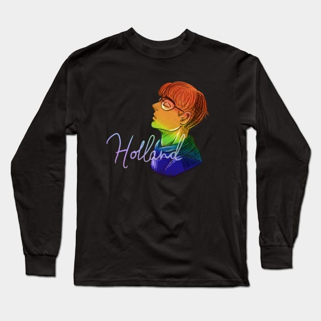 Holland Rainbow Lights Long Sleeve T-Shirt by GrungeNerdDesigns